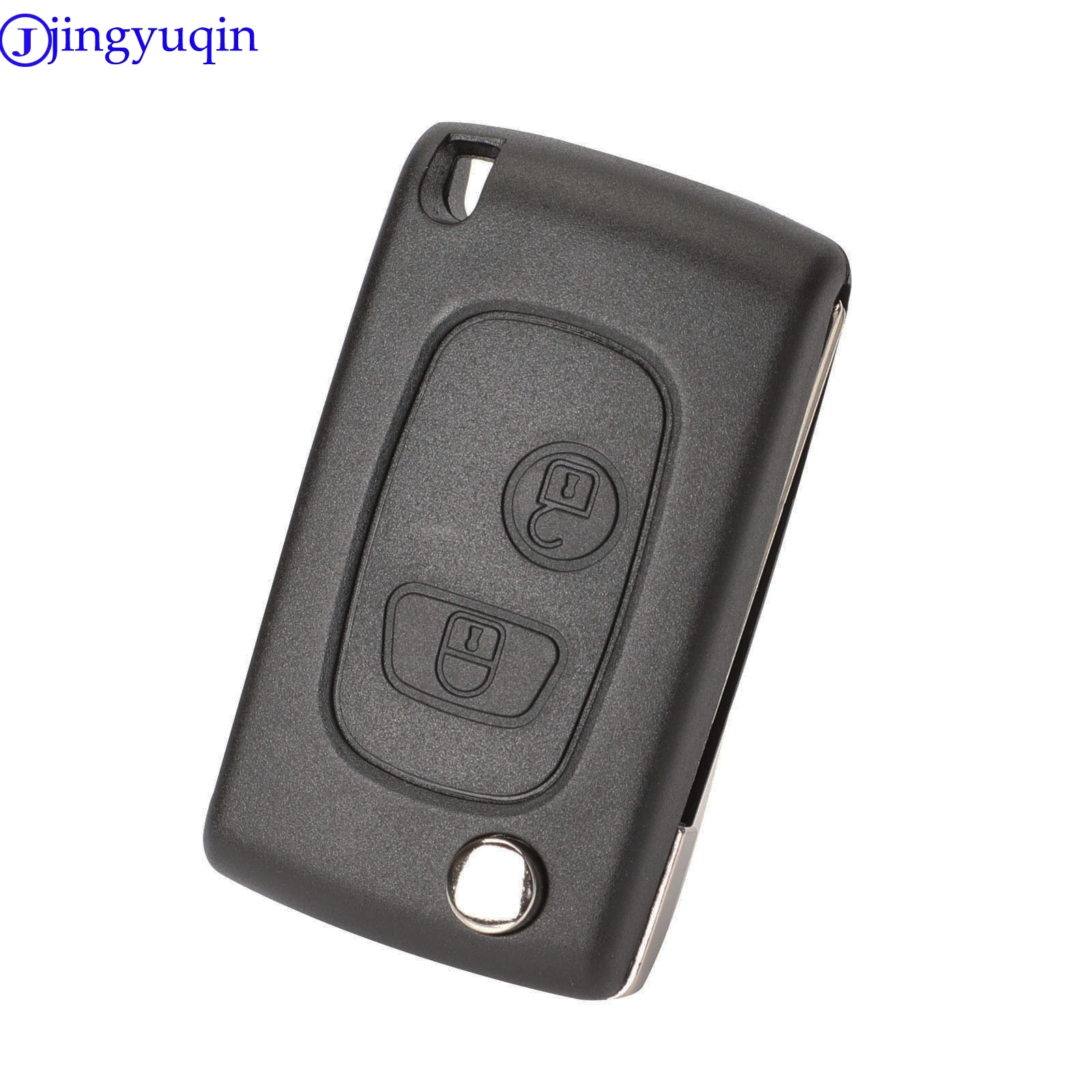 Jingyuqin 10ps 2 Корпус для ключей на кнопке Чехол Флип брелок для PEUGEOT 107 207 307 407 607 1007 для Citroen C1 C2 C3 Pluriel C4 C5 C8