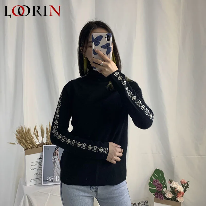 Женский свитер Lorin на осень и зиму повседневный сексуальный модный с