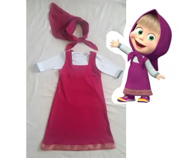MASHA Costume Halloween Costume Dress Up Kids Dresses for Girls