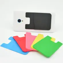 

Smart Silicone Mobile Phone Wallet Card Stick On Cash Credit Card Holder Pouch