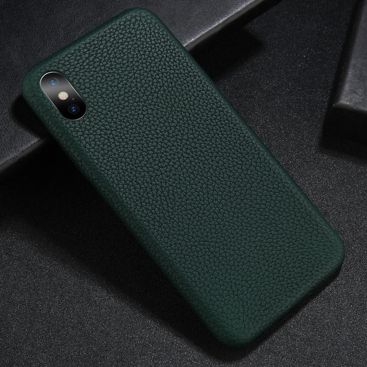 Lovebay Телефон чехол для iPhone 6 7 8 Plus роскошный бизнес матовый мягкий PU для iPhone X XR XS Max Противоударный задняя крышка Чехлы подарок - Цвет: Зеленый