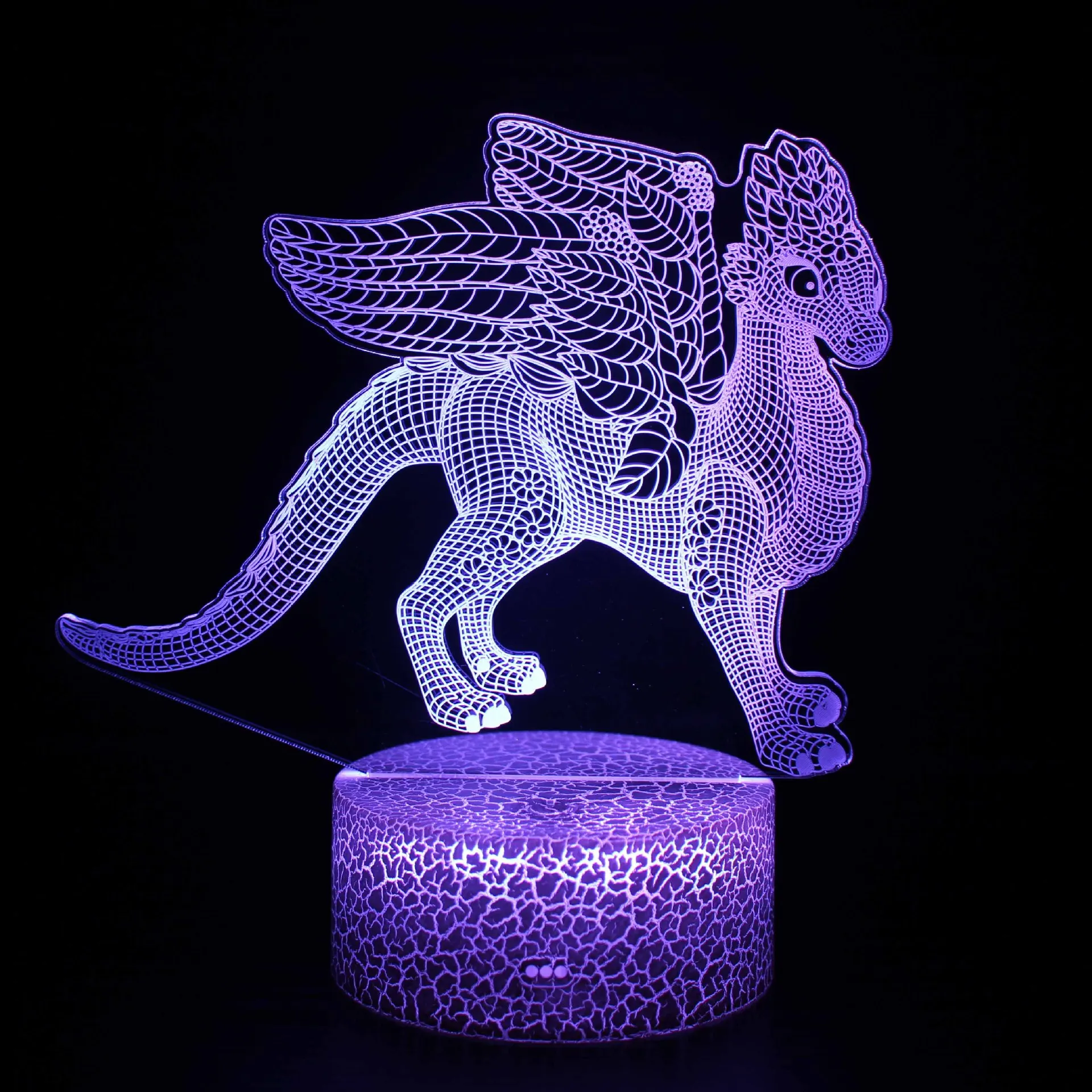 night stand lamps Cartoon Dinosaur 3D night light led remote control 7/16color touch control desk lamp bedside lamp birthday gift decoration nursery night light Night Lights