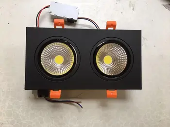 

Hot Sell Lamp Square Down Light New Style 1pcs 2*7w Down Light,,ac95-265v Lighting,with High Brightness,free Shipping