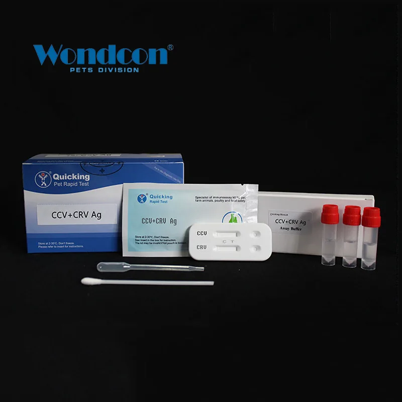 Wondcon ветеринарный собачий CCV+ CRV Ag комбинированный тест-полоска собачий Coronavirus+ собачий ротавирусный антиген комбинированный экспресс-тест