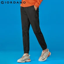 Giordano мужские стрейчевые брюки из натурального хлопка, на эластичной талии со шнурком, имеется несколько цветовых решений