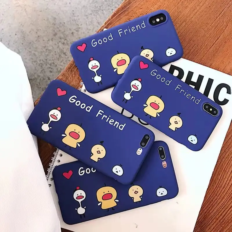Забавный мультяшный утиный смартфон плотный чехол для samsung S6 S7 edge S8 S9 Plus Note 8 9 C9 C7 Pro