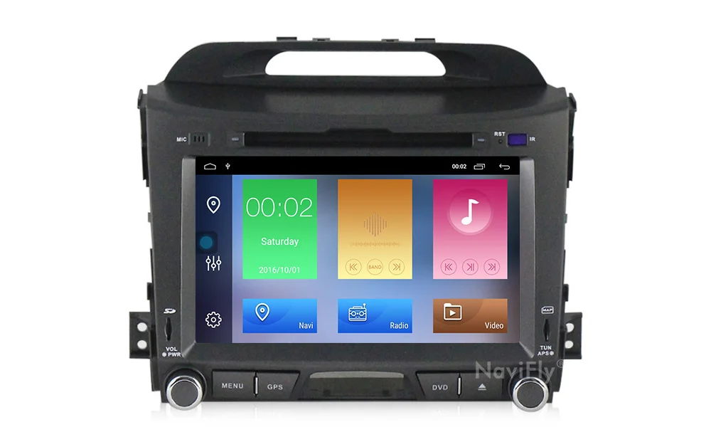 Excellent Navifly Android 9.1 Car multimedia player for SPORTAGE R 2010-2013 car dvd player GPS Navigator Quad Core Wifi Head Unit 32G ROM 11