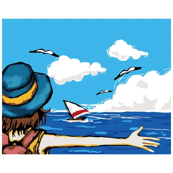 

Digital Landscape Painting DIY Oil Painting Canvas Digital Painting Home Decoration Hand-Painted