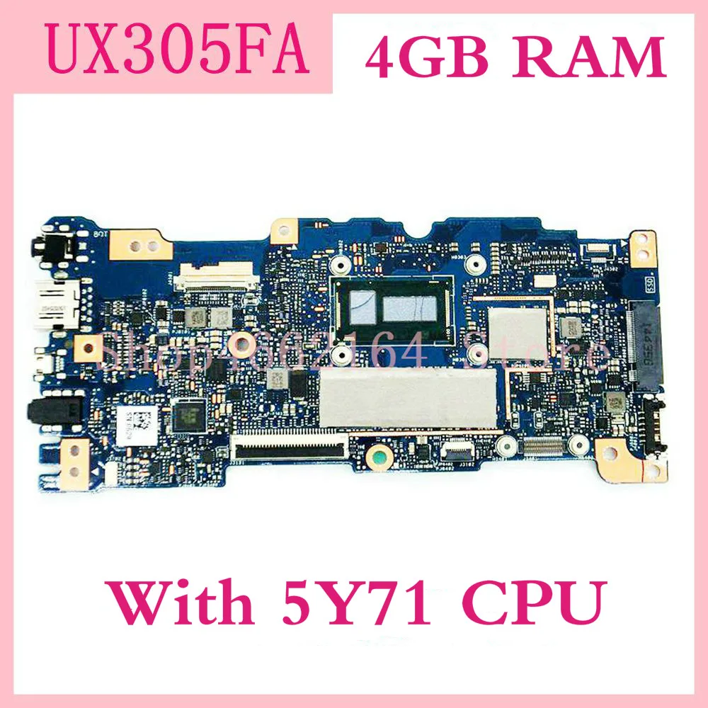 UX305FA With 5Y71 CPU 4GB RAM Mainboard REV 2.0 For ASUS UX305 UX305F UX305FA Laptop Motherboard 10
