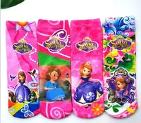 Hot Toys Cartoons Design Kids Mid-Length Socks Frozen Elsa Anna Princess Sofia Cars Mickey  Children Favorite Socks 1