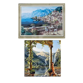 

DIY Oil Painting Paint Image Drawing on Canvas By Hand Coloring Arts Crafts & Sewing New Garden Goddess & Ocean