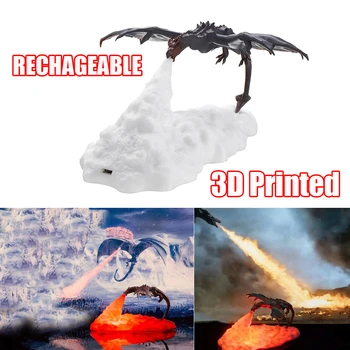 

3D Printing LED Dragon Lamps USB Night Light For Kids Boys Xmas Present