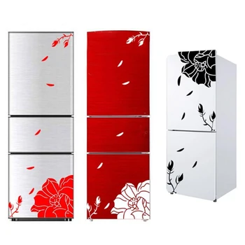 

1Set Fridge Door Cover Magnolia Wall Sticker Self-adhesive Flower Refrigerator Stickers Wallpaper home decor adesivos de paredes
