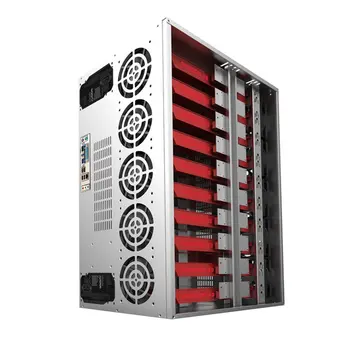 

Crypto Coin Open Air Mining Frame Rig Graphics Case ATX Fit 12 GPU Ethereum ETH ETC ZEC XMR Magnalium Alloy 12cm Fans