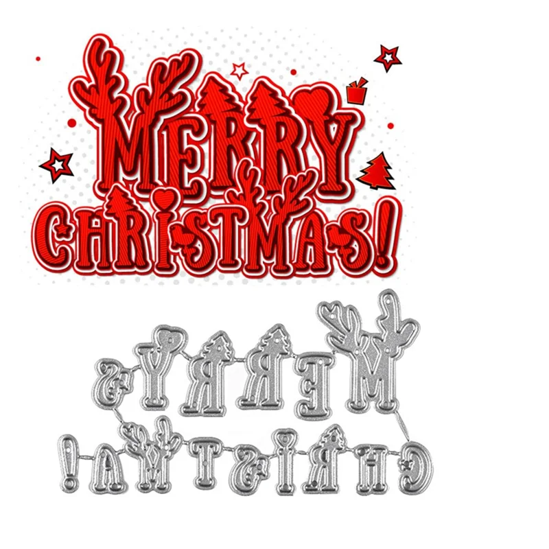 GJCrafts Merry Christmas металлические Вырубные штампы с головой лося новинка 2019