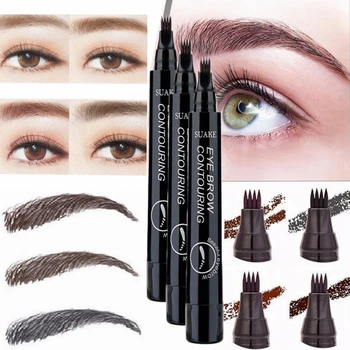 

Micro-blading Eyebrow Pencil Waterproof Fork Tip Eyebrow Tattoo Pencil Long Lasting Professional Fine Sketch Liquid Brow Pen 30D
