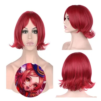 

Top quality Arena of Valor Daisy cosplay wigs Coffee Red Short Hair Anime Cos Wig