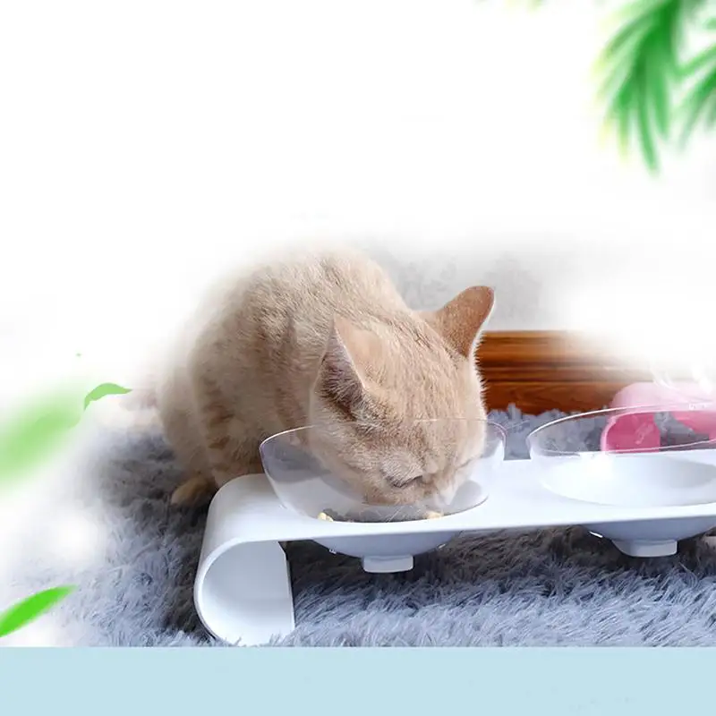 Корм для домашних животных и миски для воды для кошек кормушки для собак миска для кошки доступ для домашних животных кошка собака Нескользящая кошка чаши двойные чаши с приподнятая подставка