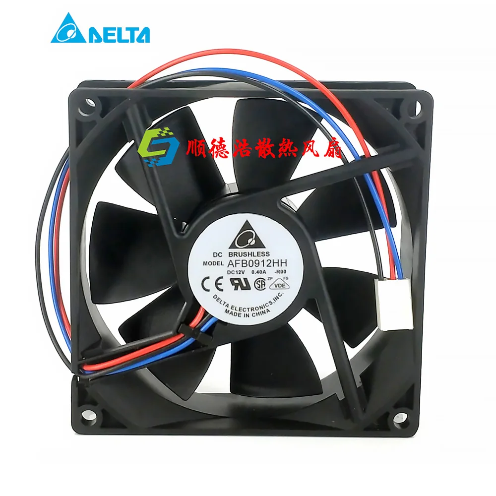 Вентилятор охлаждения для delta AFB0912HH 92*92*25 мм 90x90x25 DC12V 0.40A чехол 67.92CFM 4500