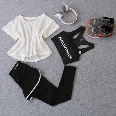 Комплект из 3 предметов, Женский костюм для йоги, одежда для фитнеса, спортивная одежда для женщин, спортивная одежда для тренировок, спортивная одежда для бега, костюм для йоги, комплекты