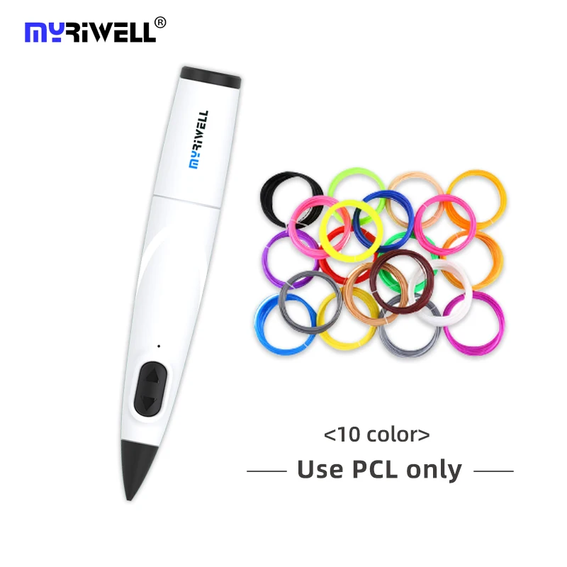 Myriwell 3D Pen Graffiti Drawing 3D Printing Pen with USB Cable PCL Filament Educational Toy for Kids Beginner DIY
