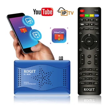

Koqit Mirror Cast Decoder DVB S2 Satellite Tv Receiver Iptv decoder Tuner T2MI DVB-S2 Satellite Receiver Wifi Youtube CS Biss vu