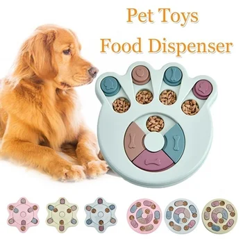 

High Quality Creative Pet Food Dispenser Dog Bowl Multifunction Footprint Design Educational Dog Puzzle Platter Training Toys