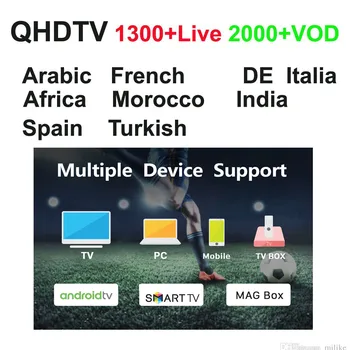 

IPTV QHDTV Subscription T95 Super Android 10 Smart Tv Box Italy France Morocco Qatar Arab Tunisa Channels VOD T95 Media Player