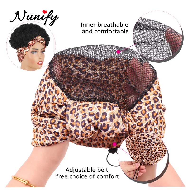 Nunify Knotted Flower Headband Wig Cap With Crochet Sewing Mesh Hair Net Headband Wig Making Base Accessories