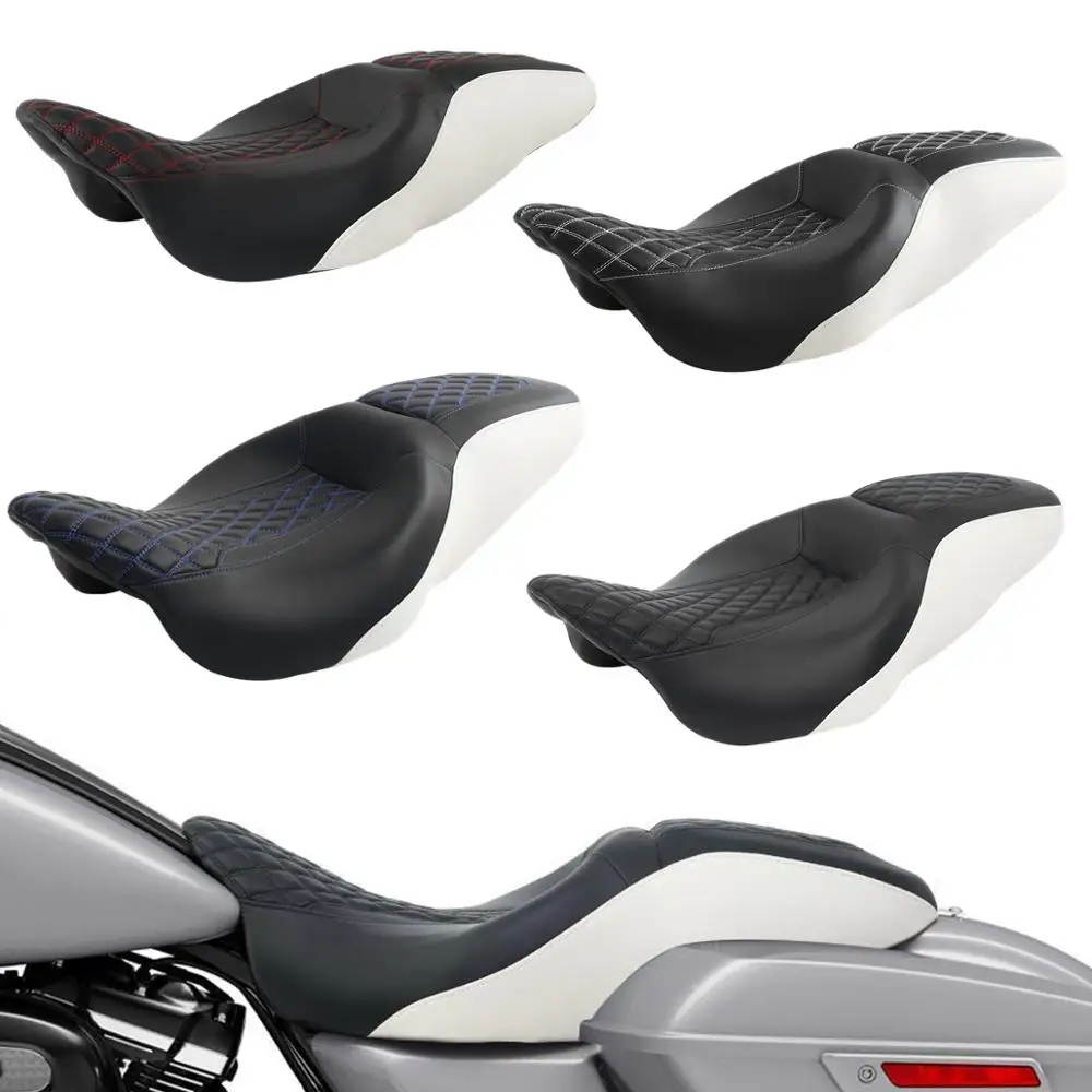 Двухместное сиденье мотоцикла для Harley Touring Street Electra Glide CVO Road King Custom 2009-2020 2019