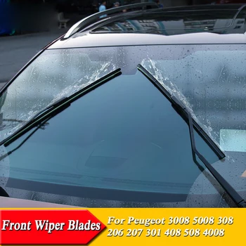

Car Windshield Wiper Blade Car Styling U Frameless Bracketless Rubber For Peugeot 3008 4008 5008 308 408 508 307 301 207