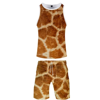 

2019 animal cosplay two piece set tank top and shorts Harajuku women animal cosplay tank top streetwear harajuku Sleeveless