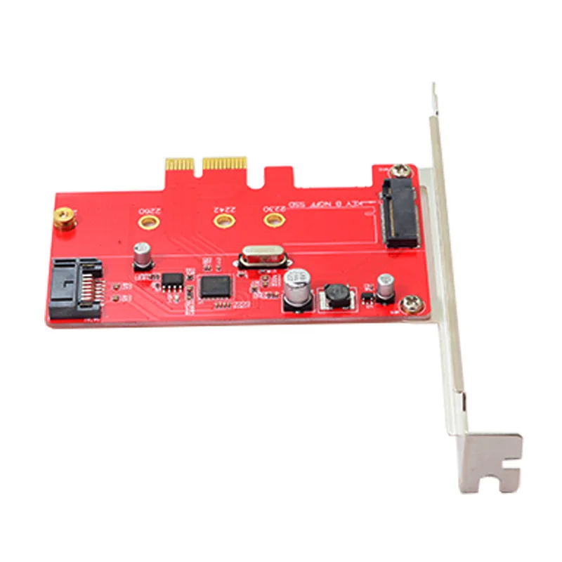 B/M-key M.2 NGFF SATA SSD к PCI-E Express 3,0x4 адаптер ASM1061 чипсет с кронштейном
