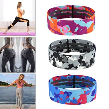 

Comfortable Camouflage Hip Ring Unisex Latex Silk Yoga Rally Belt Fitness Squat Hips Exercise Resistance Band Exercise Equipment