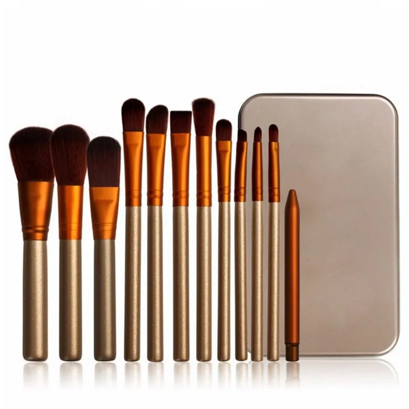 

12Pcs Makeup Brush Kit Professional Cosmetic Set Powder Foundation Eyeshadow Eyeliner Lip Brush Tool Pincel Maquiage