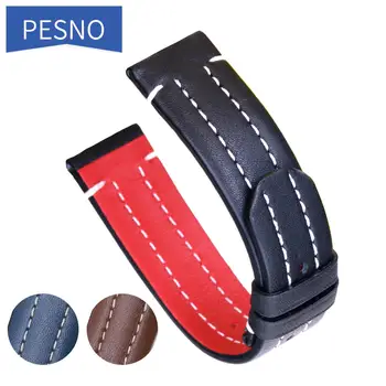 

Pesno Calf Skin Leather Wrist Strap with Smooth Genuine Leather Wristbands suitable for Carl F. Bucherer Patravi 19mm Watchband