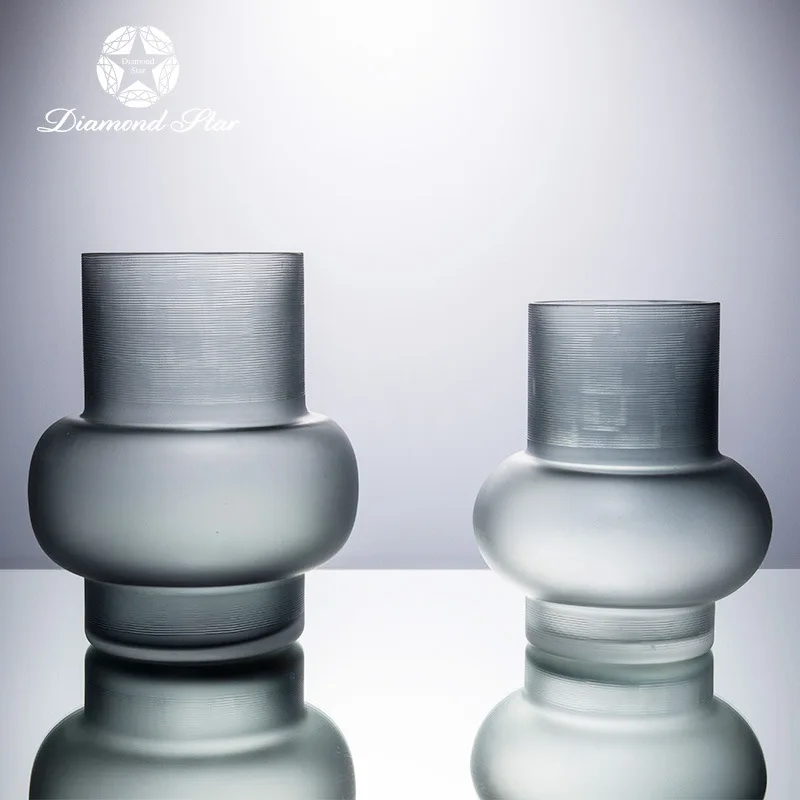 

Diamond Star Creative Glass Vase Northern European-Style Art Grow in Water Flower Holder Color Home Decoration Crafts Currently