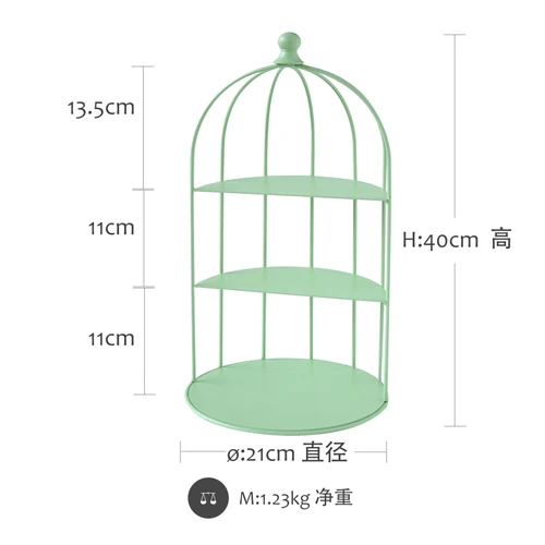 Прямая маленькая свежая зеленая тарелка для торта из кованого железа форма торта Sen Свадебная вечеринка десертный стол украшения Еда фото реквизит лоток - Color: as the picture shows