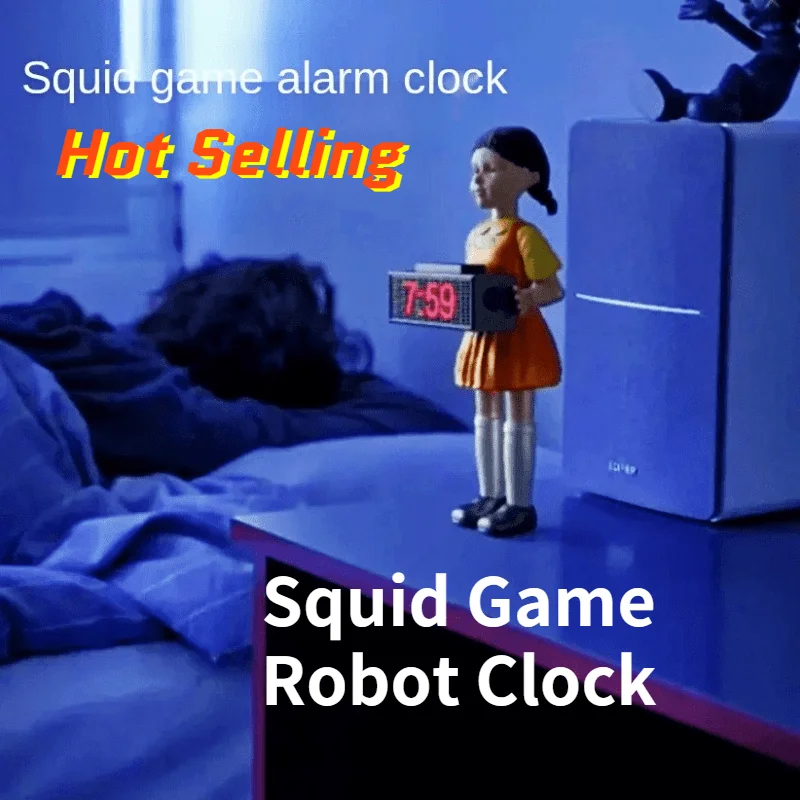 Squid Game Alarm Clock Fires Bullets To Wake You Up Red Light Green