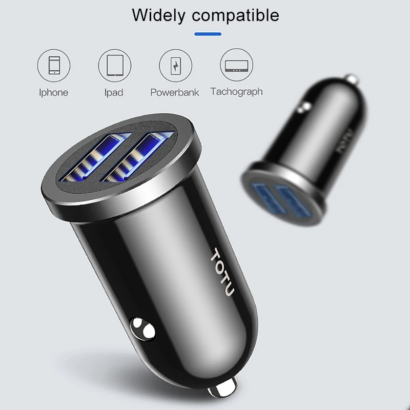 TOTU 2USB Интеллектуальное Быстрое Автомобильное usb-устройство для зарядки телефона для iPhone 11 Pro Max Xiaomi huawei P30 быстрое PD автомобильное зарядное устройство для телефона