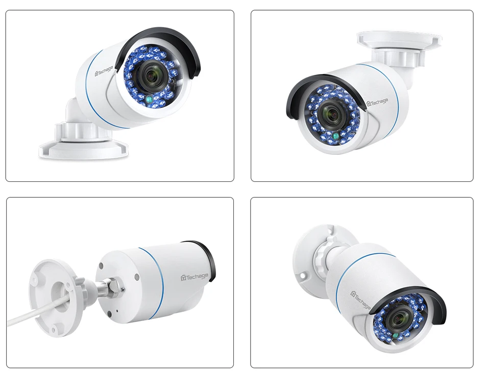 Techage H.265 HD 1080P 2.0MP Аудио CCTV POE ip-камера наружная Водонепроницаемая ИК P2P Onvif Bullet камера видеонаблюдения