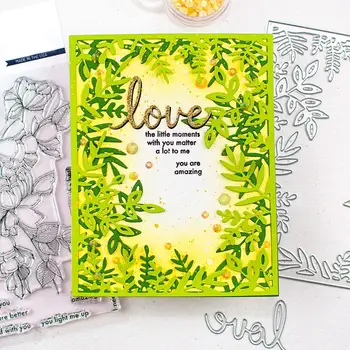 

Spring Leaves Rectangle Frame 2020 Metal Cutting Dies For Scrapbooking Craft Die Cut Card Making Embossing Stencil Photo