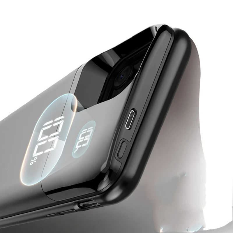 Тонкий беспроводной Чехол для зарядного устройства для iPhone 11 Pro Max чехол для телефона отдельный внешний аккумулятор 2 в 1 Зарядка задняя крышка для iPhone 11