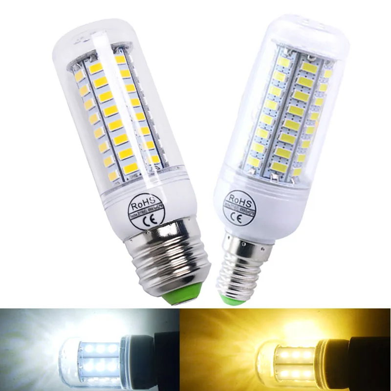 Светодиодная лампа-кукуруза 110 В 220 в E14 E27 LED s SMD 5730 осветительная светодиодный ная