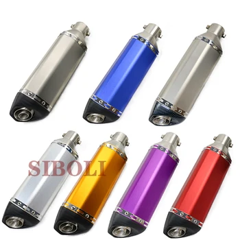 

51MM Universal Motorcycle modified Exhaust Muffle Pipe Slip-on Small Hexagonal Motorbike Accessories Stainless Steel Exhaust