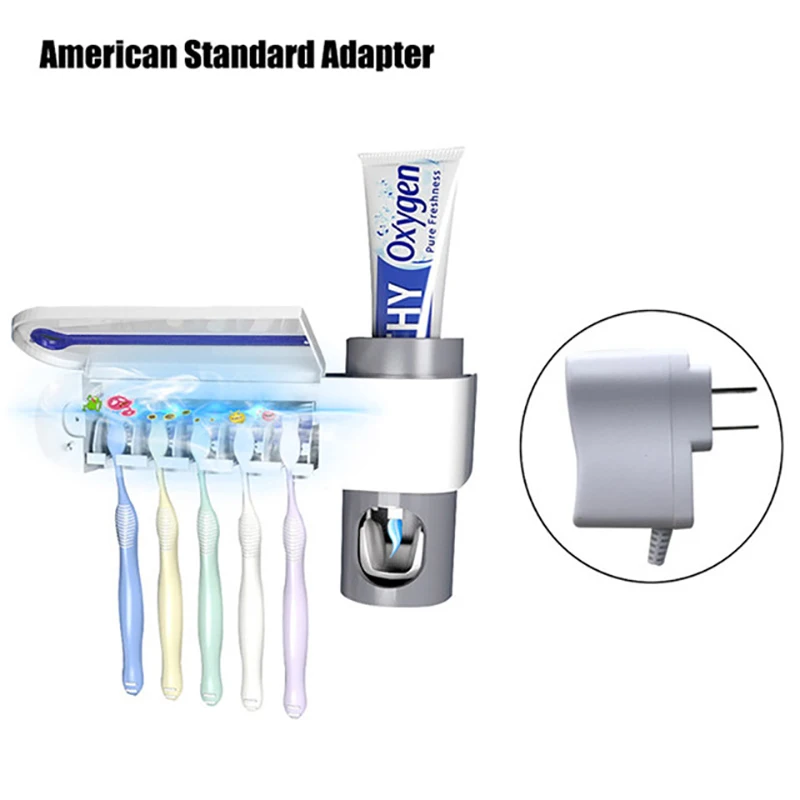 American standard GESEW стерилизатор автоматический дозатор зубной пасты соковыжималка Антибактериальный Ультрафиолетовый держатель зубной щетки набор аксессуаров для ванной комнаты - Цвет: American standard