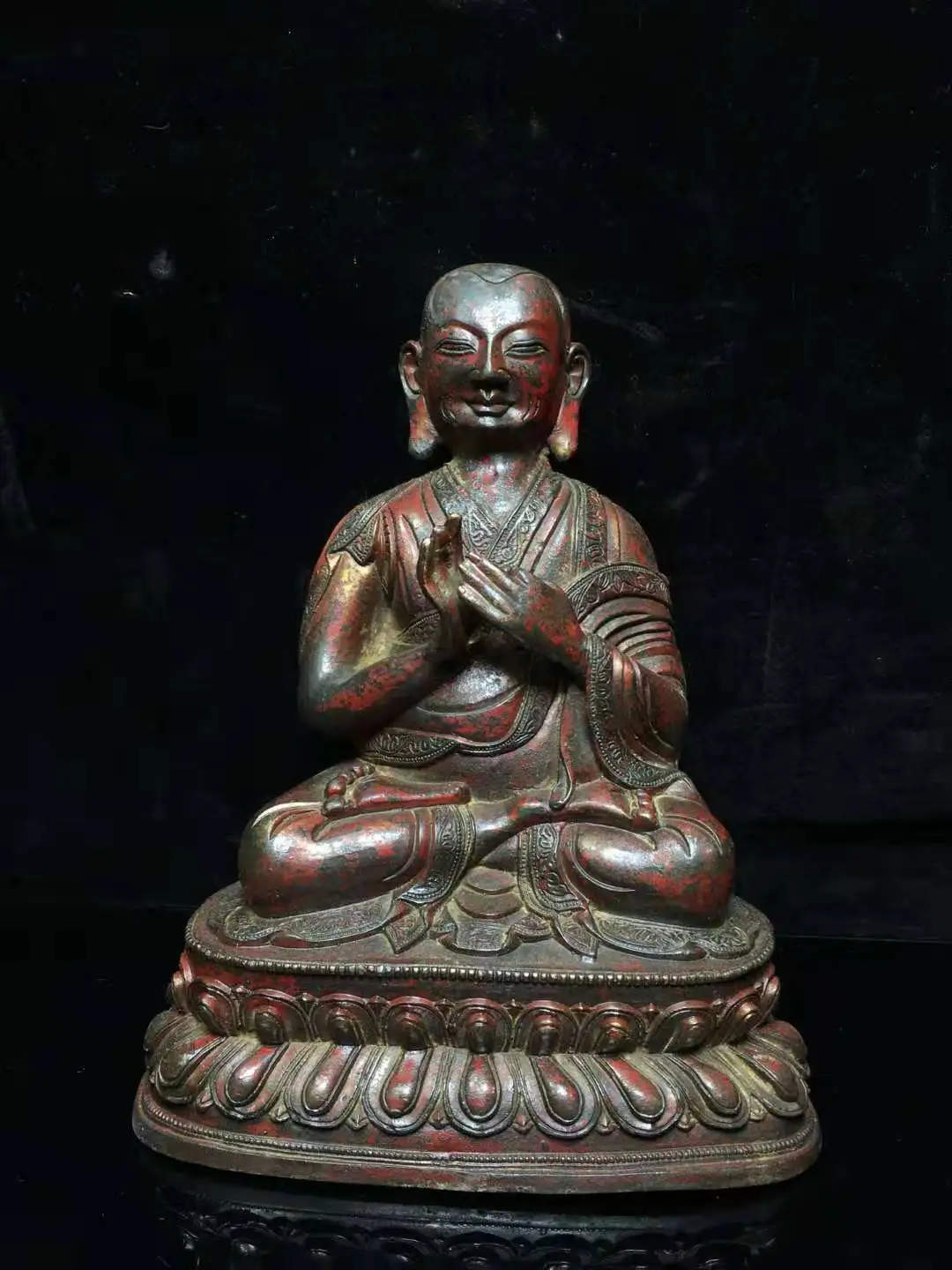 

Редкая старая тибетская медная буддийская статуя мастера Будды