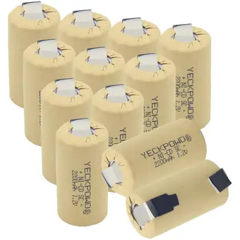 

soldering tape 2200mAh 1.2V akkumulator sub C battery SC batteries NICD rechargeable for cordless drills welding tabs for USAG