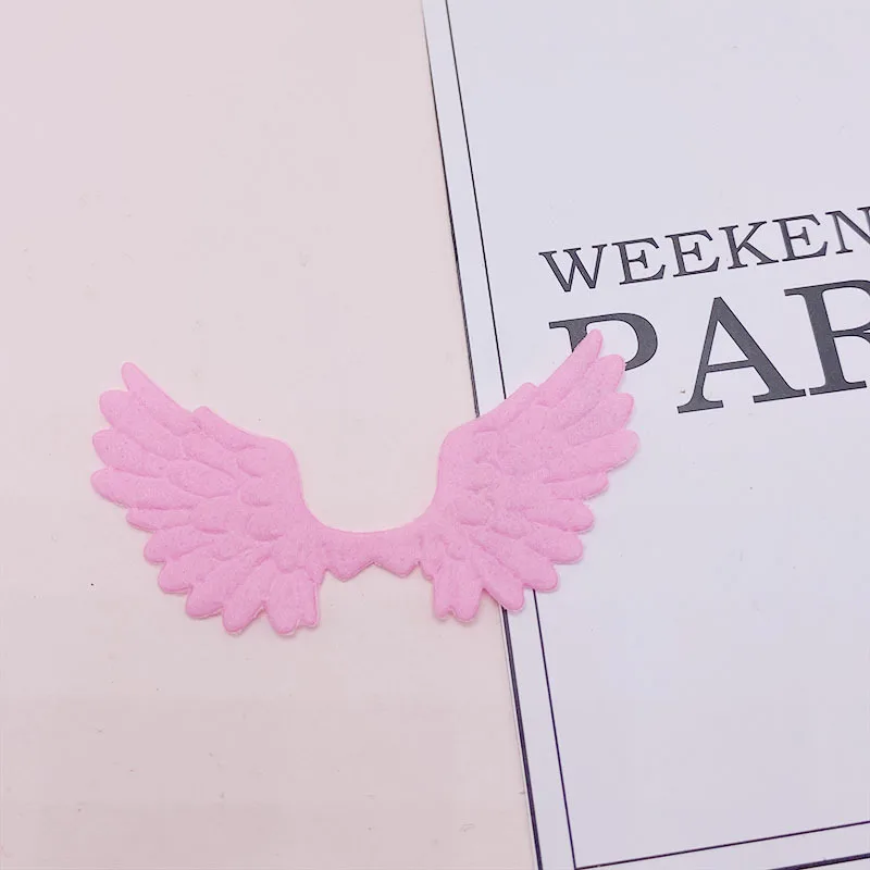 50 Teile/los 7*4CM Engel Flügel Gepolsterte Appliques Für DIY Kinder Haar Clip Zubehör Und Bekleidungs Patches – Detail 4