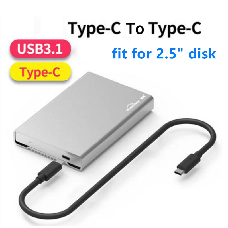 Aluminum 2.5 “/3.5 inch HDD Type C 3.1 Hard Drive Disk Caddy for SSD Case HDD External Cases USB 3.0 Sata Hard Drive Enclosure 2.5 hdd external case